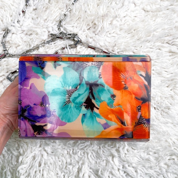 RAFE New York Crossbody Melissa Clutch/Crossbody Multi Color Acrylic Clutch - Picture 5 of 14